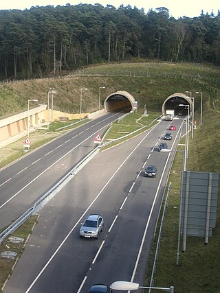 <span class="mw-page-title-main">Hindhead Tunnel</span> Road Tunnel in South East England