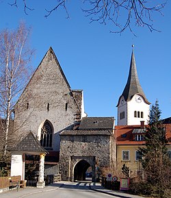 Hintereggertor, St. Sigismund church and St. Martin parish church