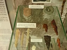 Some hunting tools used by the Khoikhoi people Hout bay museum hunting.JPG