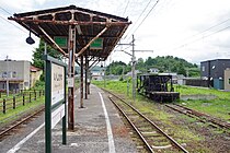 弘南鉄道大鰐線石川駅のホーム