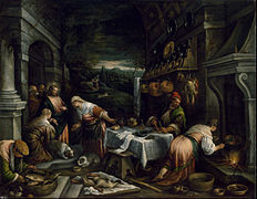 Kristus i huset av Maria, Martha och Lazarus (ca 1577), Museum of Fine Arts, Houston.