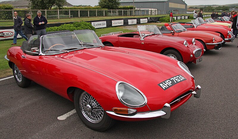 File:Jaguar XKE at Goodwood Motor Circuit Chichester West Sussex Great Britain .jpg