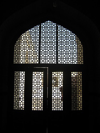 Islamic window of the Jameh Mosque of Nishapur (Nishapur, Iran)