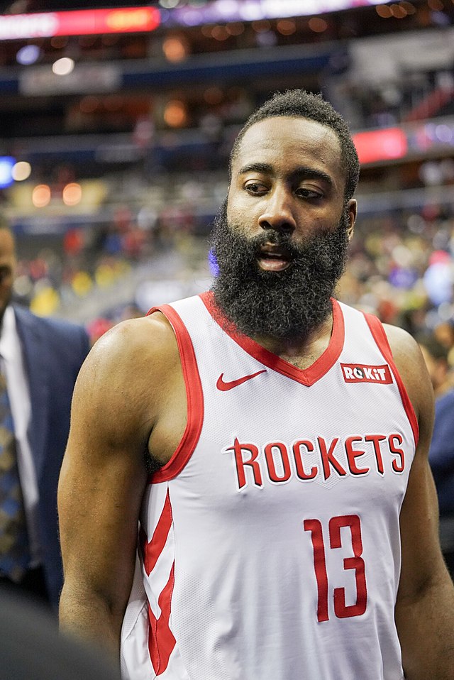 File:James Harden tugging at jersey.jpg - Wikimedia Commons