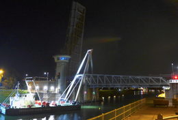 Bergingswerken aan de Jan Bogaertsbrug