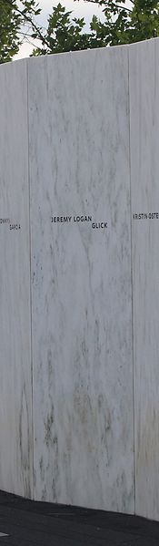 Glick's name on the Wall of Names at Flight 93 National Memorial in Pennsylvania