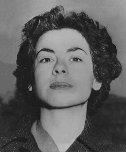 Judith Coplon lehdistökuvassa tammikuussa 1950.