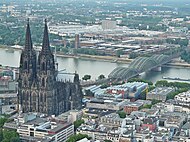 View over Cologne with it's famous Cathedral