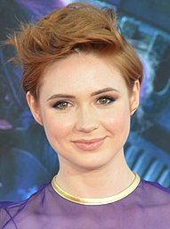 Gillan at the Guardians of the Galaxy premiere in July 2014 Karen Gillan - Guardians of the Galaxy premiere - July 2014 (cropped).jpg