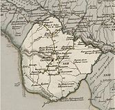 Горис (Горюсы) в составе Карабахского ханства на карте 1823 года