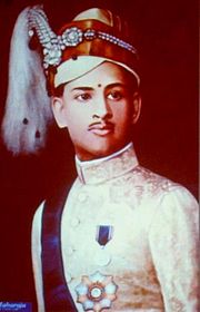 A portrait of Chithira Thirunal Balarama Varma, the last ruling king of Travancore. King Of Travancore sct.jpg