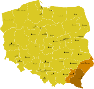 Mapa de la provincia eclesiástica de Przemyśl