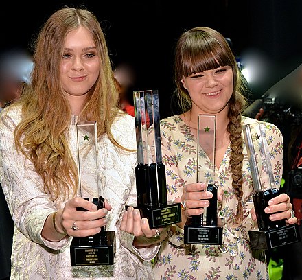 First Aid Kit with their Grammis trophies at the 2013 ceremony