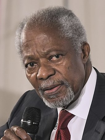 Annan during the 54th Munich Security Conference in February 2018