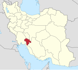 Lage der Provinz Kohgiluye und Boyer Ahmad im Iran