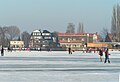 Ostufer des Dümmers im Winter. Im Hintergrund Lembruch