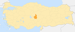 Разположение на Невшехир в Турция