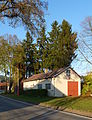 Čeština: Hasičská zbrojnice ve vsi Mříč, okres Český Krumlov. English: Fire station in the village of Mříč, Český Krumlov District, South Bohemian Region, Czech Republic.