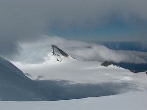 Blick vom Catalunyan Saddle auf den Macy-Gletscher