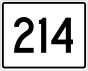 State Route 214 marker