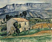 Hus foran Sainte-Victoire nær Gardanne, af Paul Cézanne, Indianapolis Museum of Art.jpg