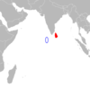 Location map for the Maldives and Sri Lanka.