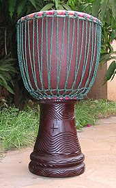 Djembe met modern tweerings montagesysteem