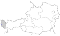 Map of Austria, position of Feldkirch