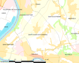 Mapa obce Saint-Didier-de-Formans