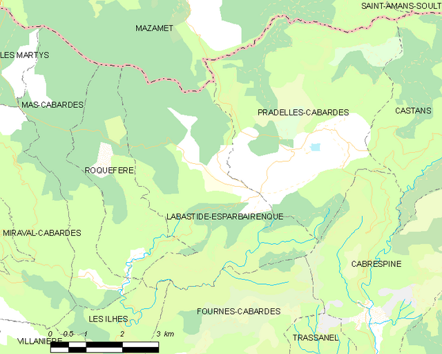 Labastide-Esparbairenque - Localizazion