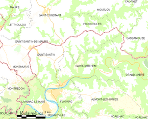 Poziția localității Saint-Santin