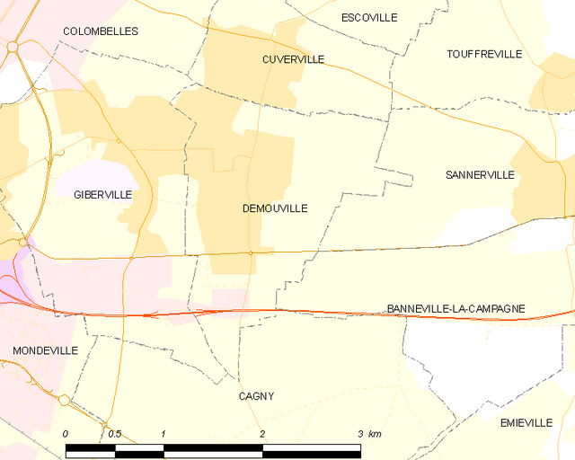 Démouville só͘-chāi tē-tô͘ ê uī-tì