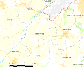 Mapa obce Pléboulle
