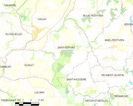 Mapa obce Saint-Servais