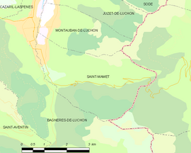 Mapa obce Saint-Mamet