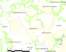 Mapa obce Masparraute