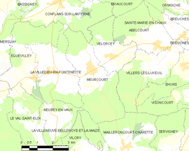 Mapa obce Meurcourt