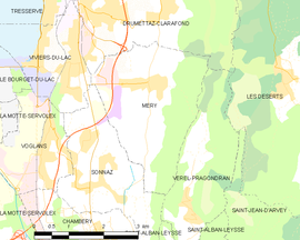Mapa obce Méry