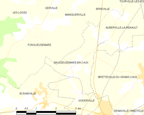 Poziția localității Sausseuzemare-en-Caux