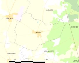 Mapa obce Aulnay