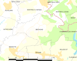 Mapa obce Bretagne