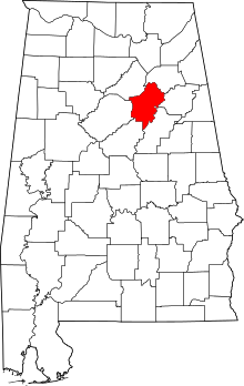 Map of Alabama highlighting Saint Clair County.svg