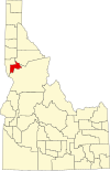 Mappa dell'Idaho evidenziando Lewis County.svg