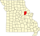 蒙哥馬利縣在密蘇里州的位置
