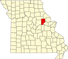 Locatie van Montgomery County in Missouri