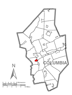 Lage innerhalb von Columbia County