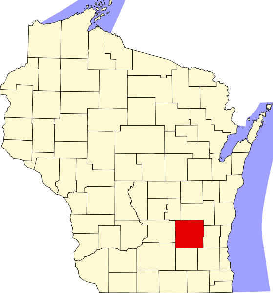 File:Map of Wisconsin highlighting Dodge County.svg