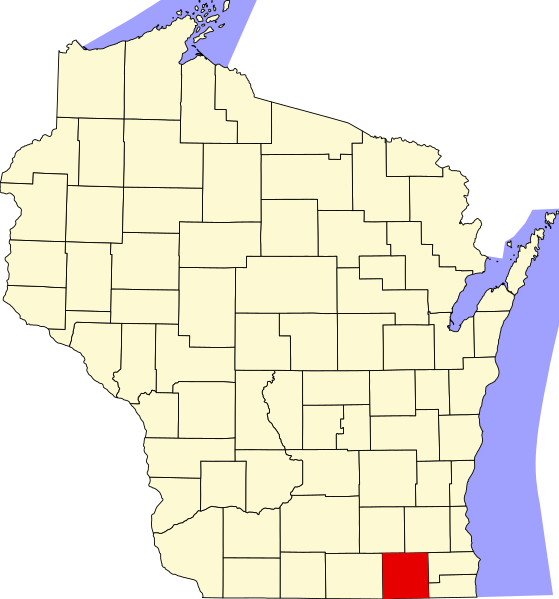 Plik:Map of Wisconsin highlighting Walworth County.svg