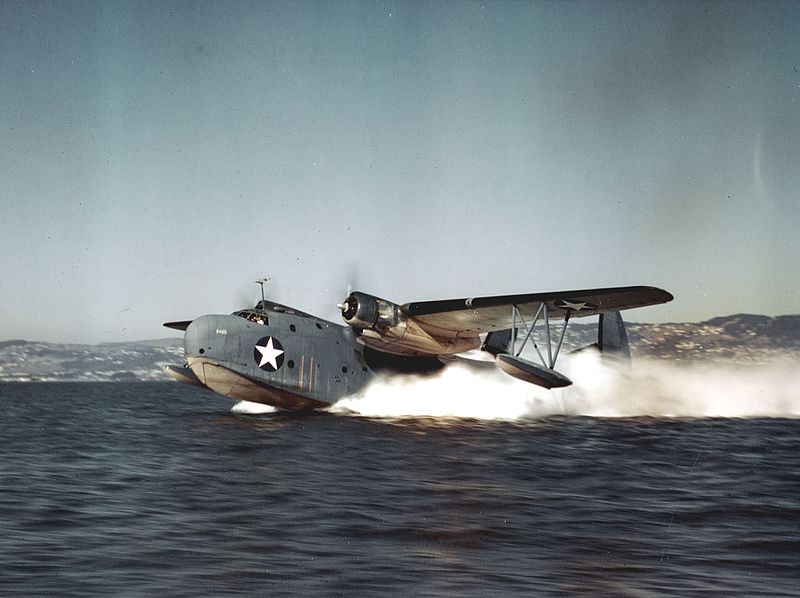 File:Martin PBM-3R Mariner taking off c1942.jpg