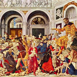 <i>Massacre of the Innocents</i> (Matteo di Giovanni) Painting by Matteo di Giovanni